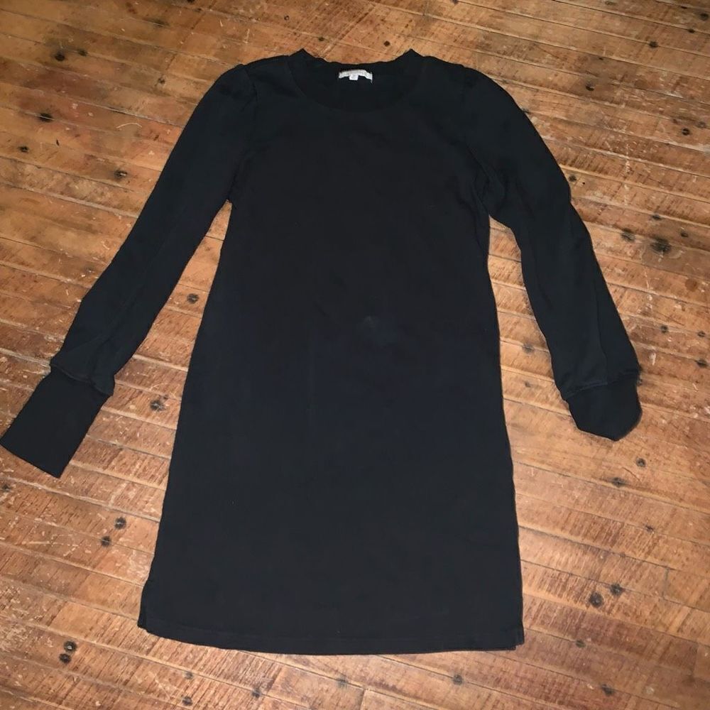 Z Supply black jersey scoop neck long sleeve XS mini dress